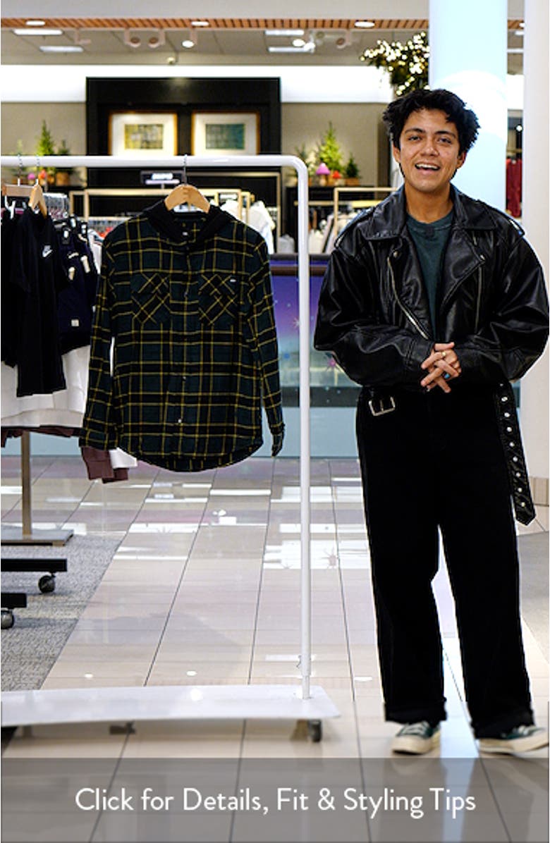 Kids' Parkway II Plaid Cotton Hooded Snap-Up Shirt Jacket, sales video thumbnail