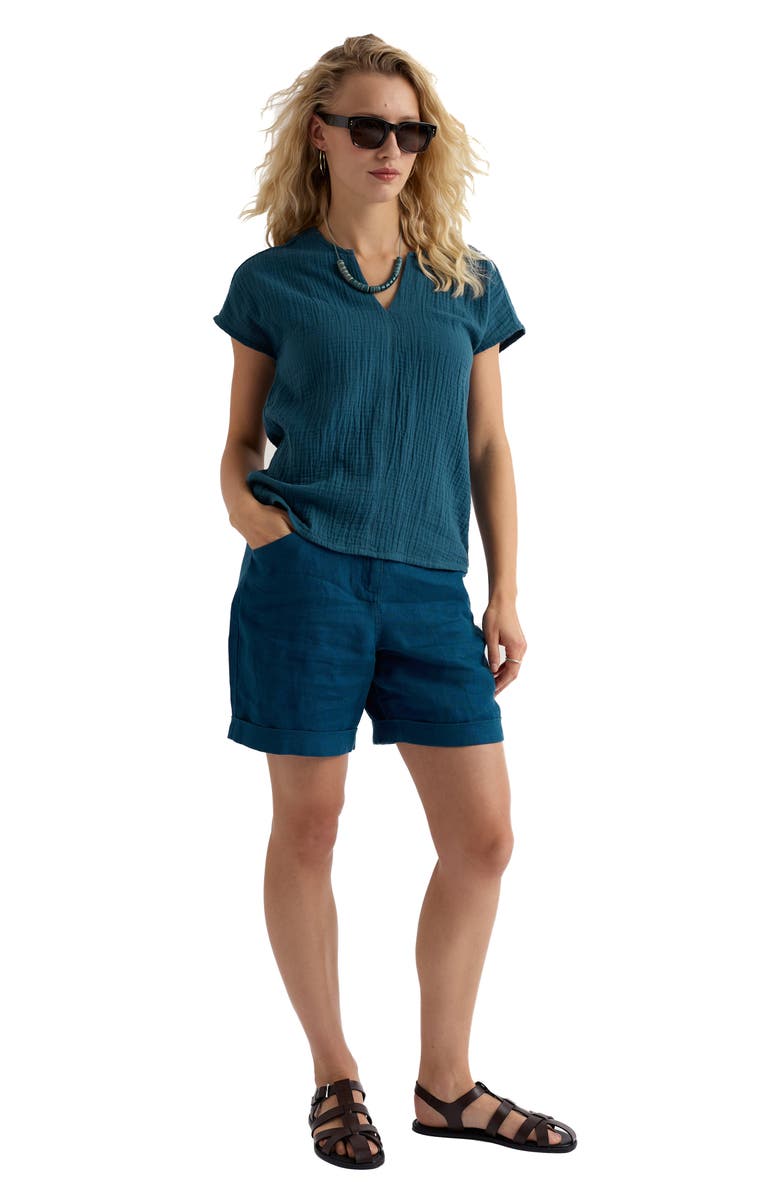 Seasalt Cornwall Landscape Organic Cotton Gauze Top, Alternate, color, Storm