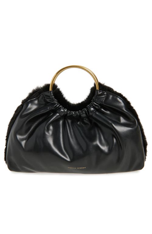 Rebecca Minkoff Mini Madeleine Top Handle Bag In Black