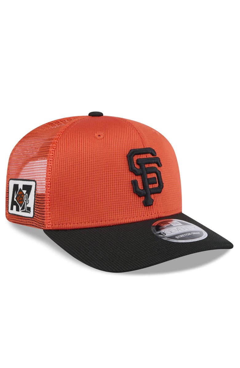 New Era Men's New Era  Orange/Black San Francisco Giants 2025 Spring Training 9SEVENTY Stretch-Snap Trucker Hat, Alternate, color, 