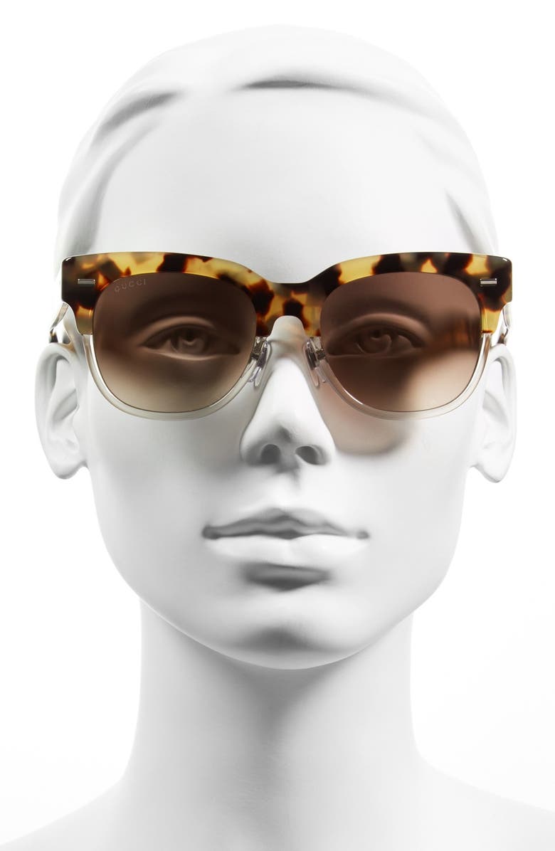Gucci 52mm Retro Sunglasses, Alternate, color, 