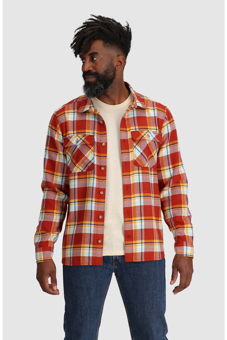 Feedback Plaid Flannel Overshirt, Alternate, color, JUPITER PLAID