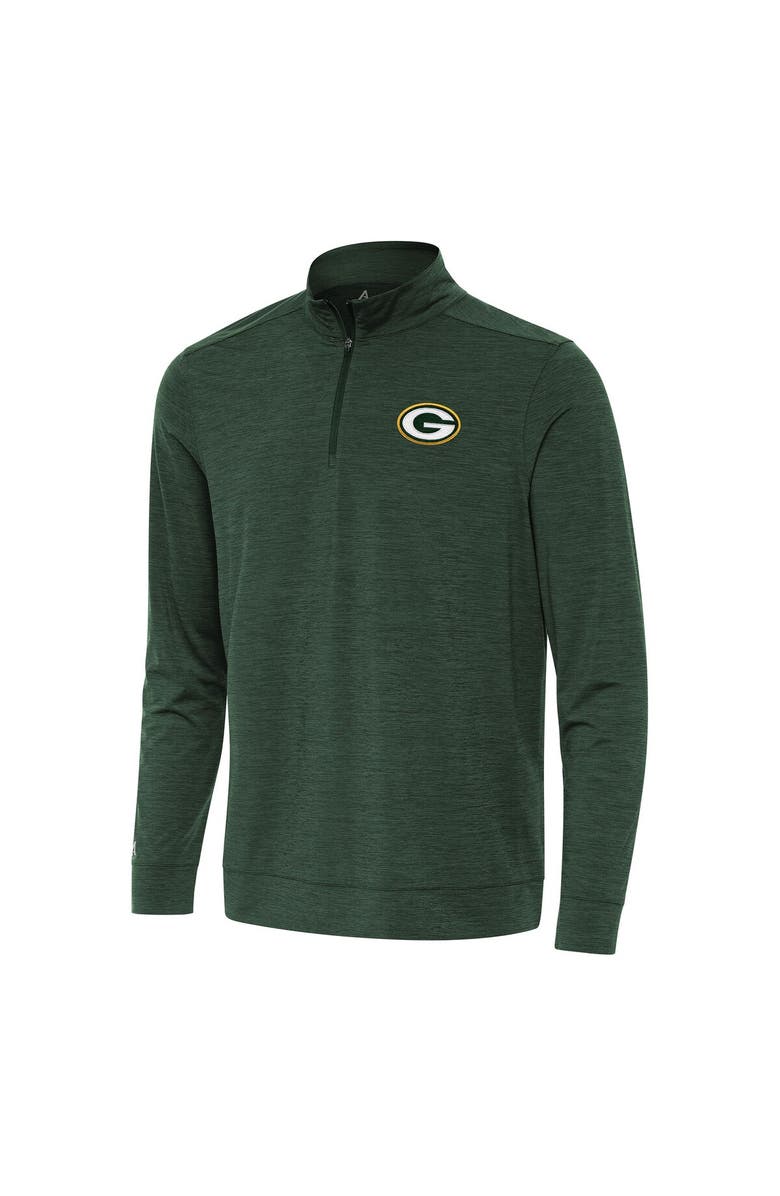ANTIGUA Men's Antigua Green Green Bay Packers Bright Quarter-Zip Top, Main, color,