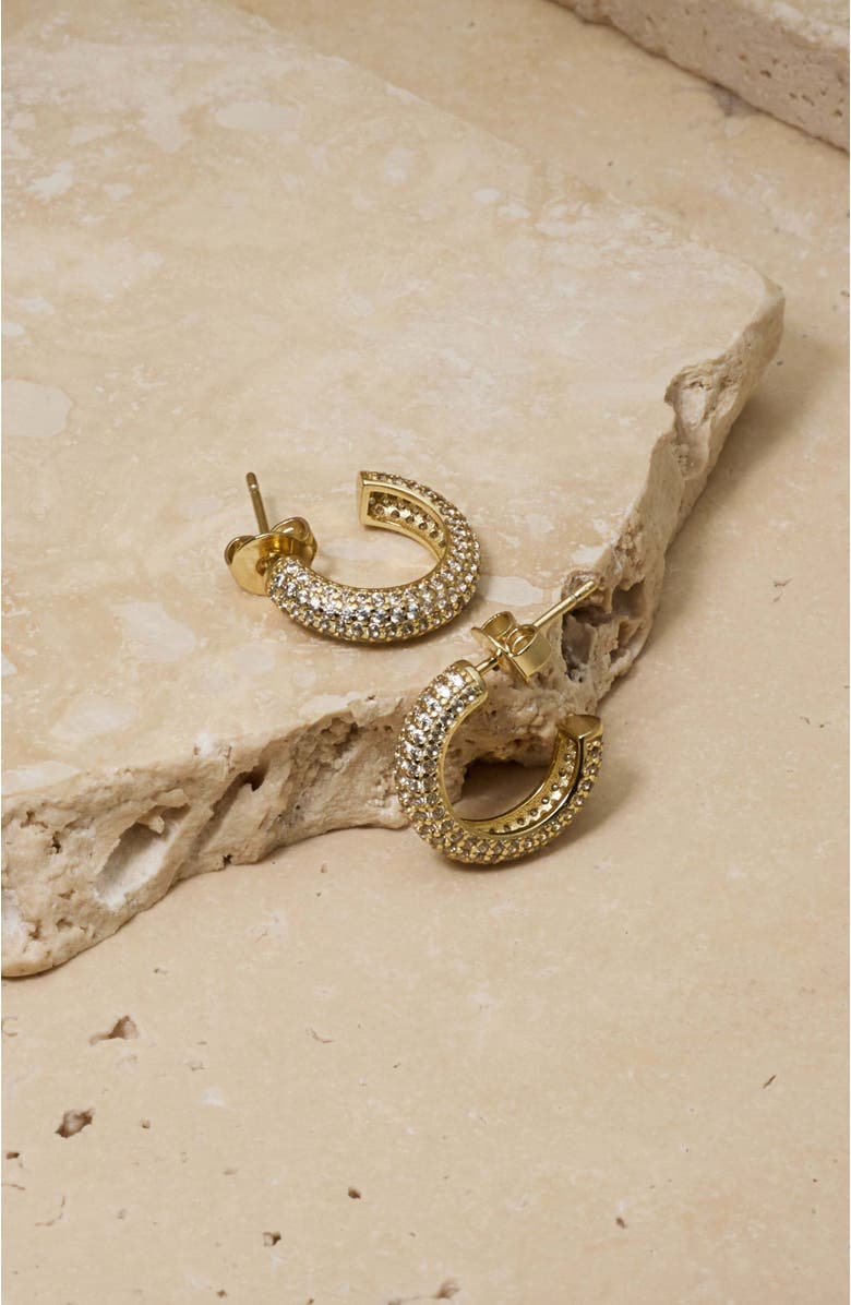 Untamed Petals Brookes Crystal Hoops, Alternate, color, Gold