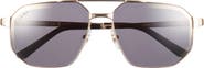 Cartier 60mm Polarized Pilot Sunglasses