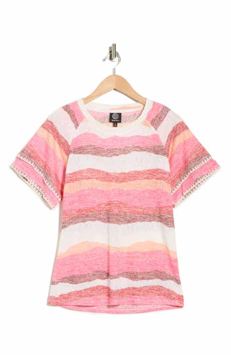 Bobeau Caty Edge Stitch Knit T-Shirt