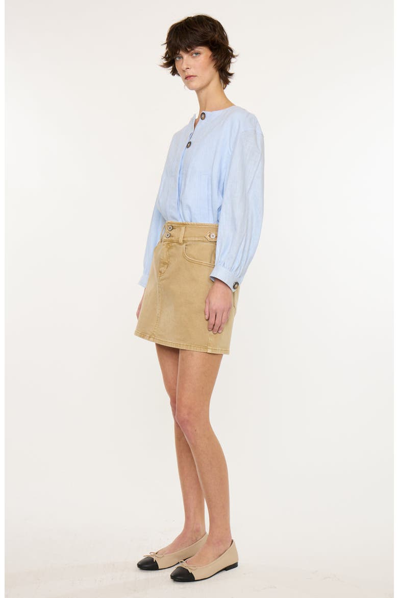 Tallie Mid Rise Skirt, Alternate, color, Tan