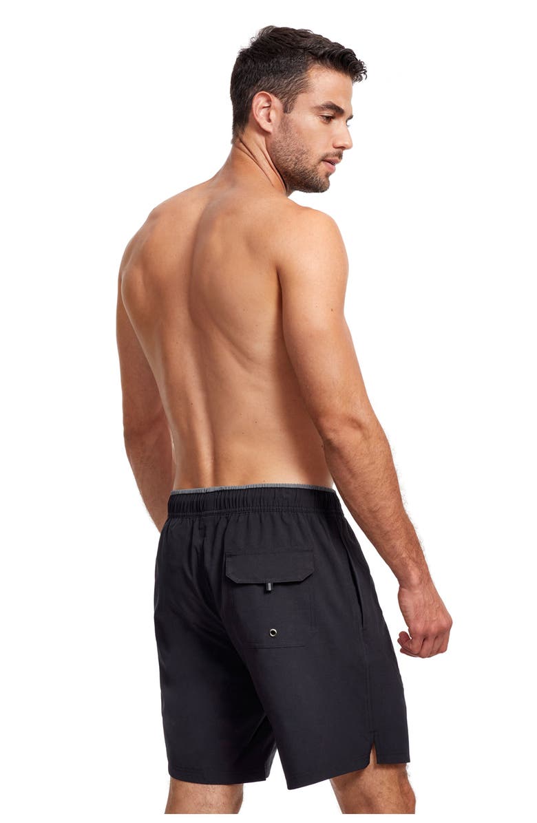 Gottex Mens Beach Vibe Men's 5" Boardshort, Alternate, color, Black/ Grey