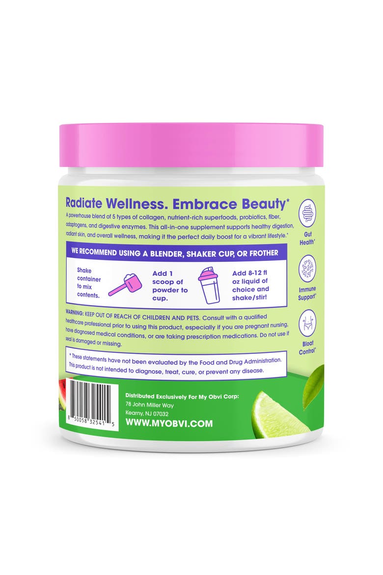 Collagen Greens Nutrient Rich Superfood Blend Healthy Digestion Watermelon Lime, Alternate, color, None