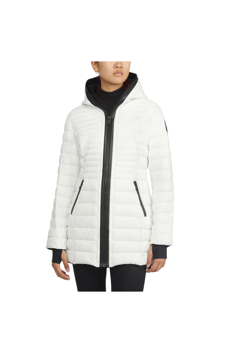 Pajar Lyvien Light Weight Packable Puffer with Zip to Top Fixed Hood, Main, color, White Op