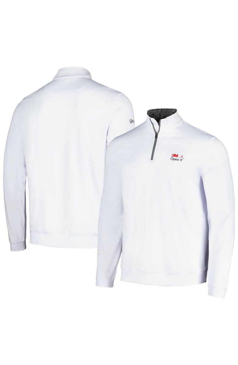 BARSTOOL GOLF Men's Barstool Golf White 3M Open Quarter-Zip Top, Main, color, White