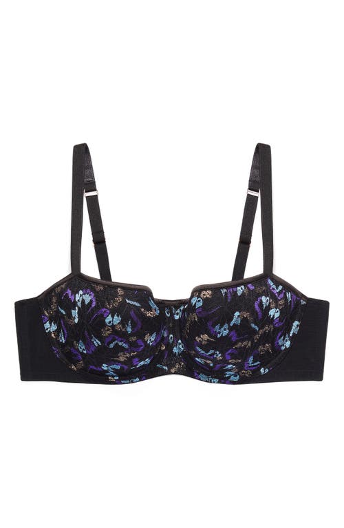 Savage X Fenty Butterfly Wings Lace Mesh Balconette Bra In Black
