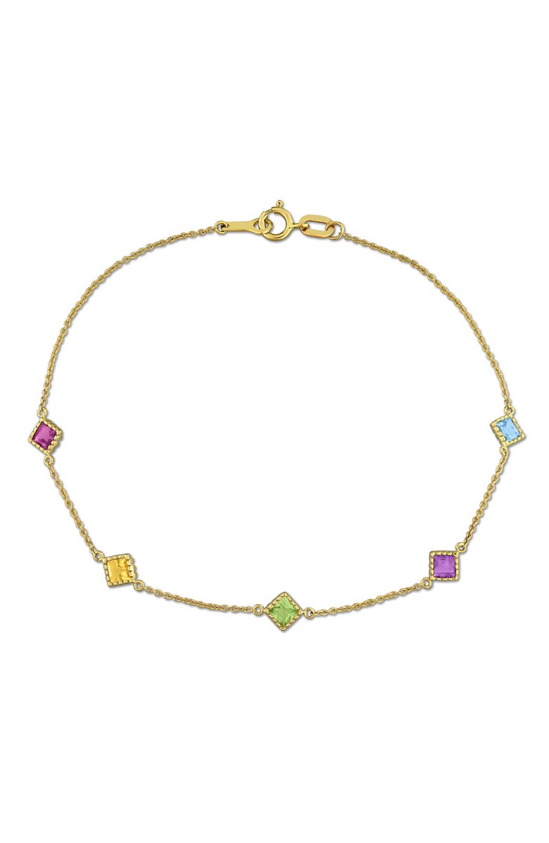 Julianna B. Multi-Gemstone Station Bracelet 10K, Main, color, Square