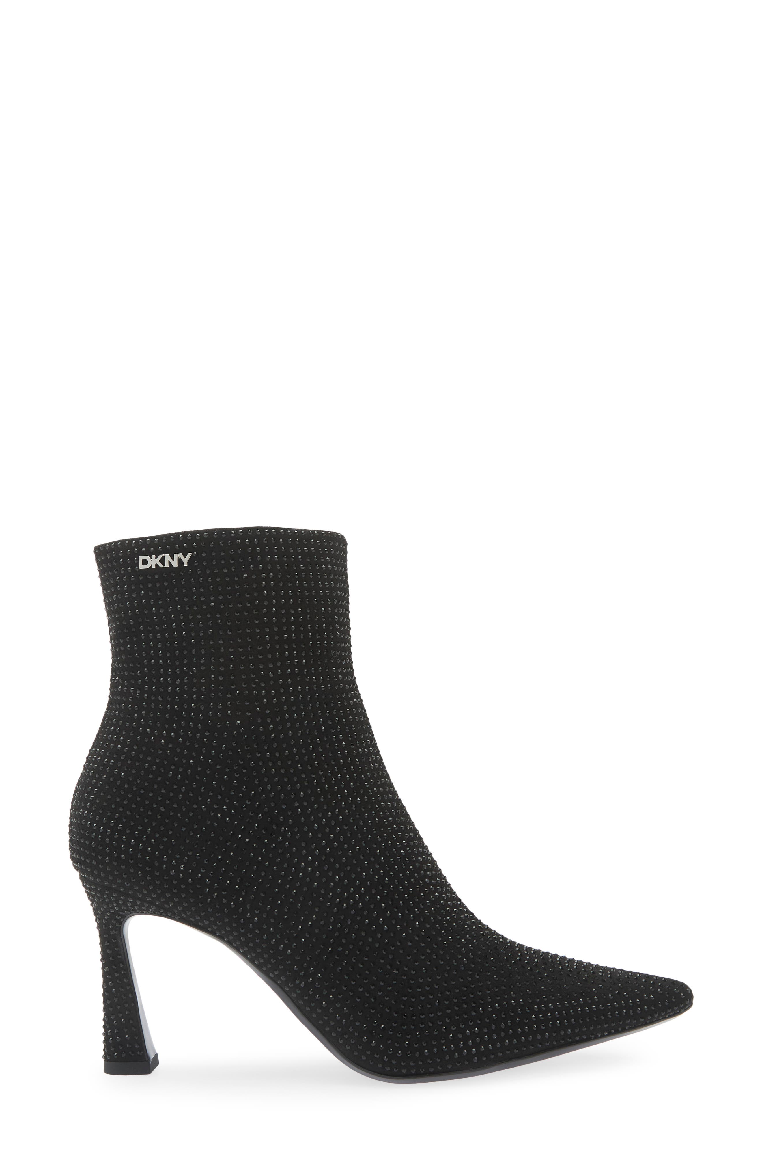 Cayden Pointed Toe Bootie, Alternate, color, BLACK
