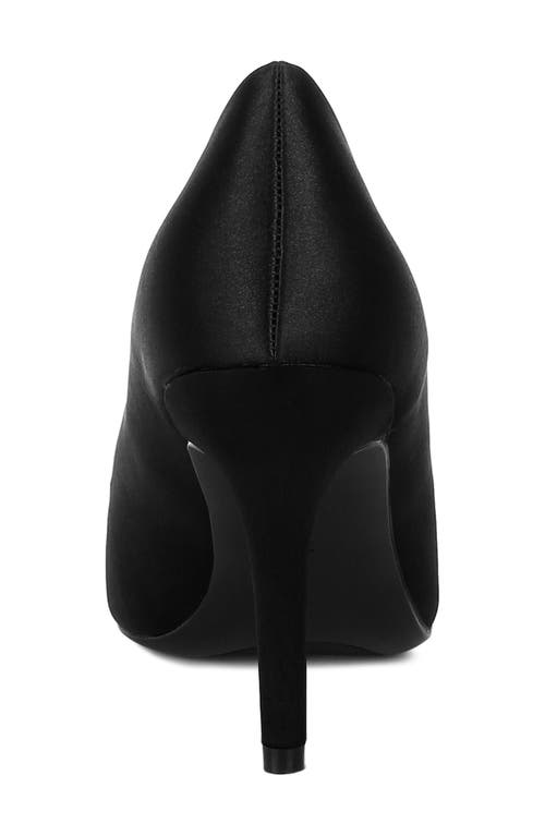 Rag & Co Rhodolia Diamente Brooch Pump In Black