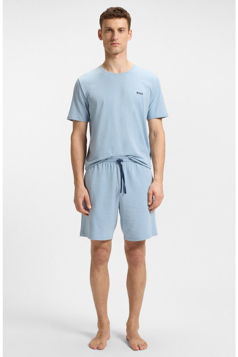 Mix Match Stretch Cotton Pajama Shorts, Alternate, color, OPEN BLUE