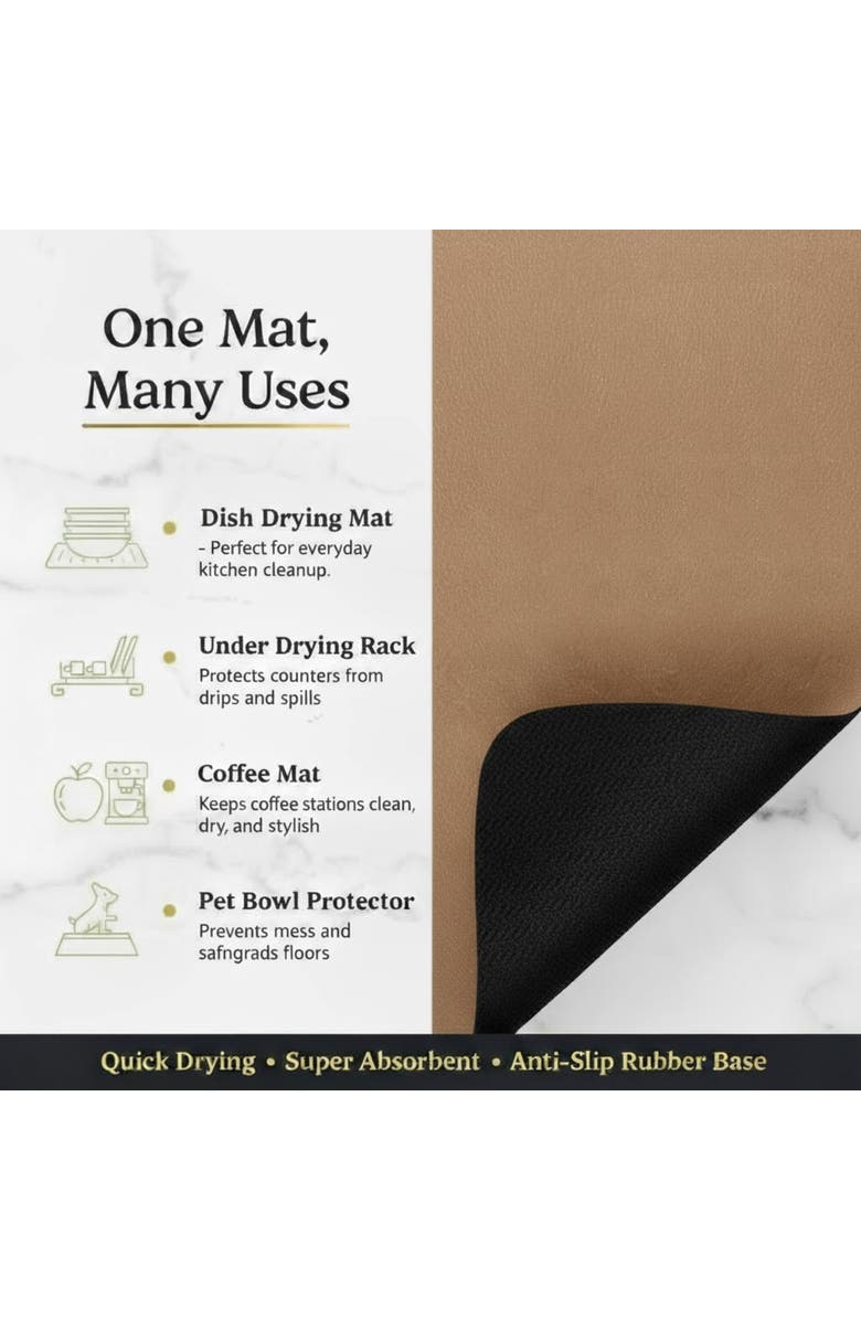 STRABELLA Medium Dish Drying Mat, Alternate, color, Multicolored