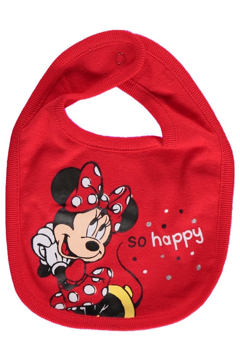 Bodysuit Pants Bib & Hat Layette Set, Alternate, color, Red
