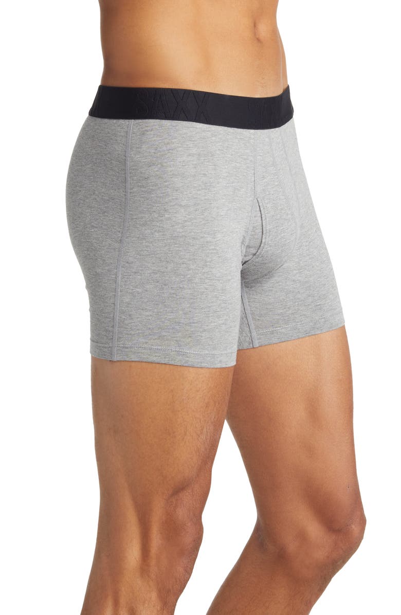 SAXX DropTemp<sup>®</sup> Cooling Cotton Boxer Briefs, Alternate, color, Dark Grey Heather