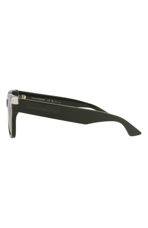 Alexander Mcqueen Mcqueen 51mm Rectangular Sunglasses In Green
