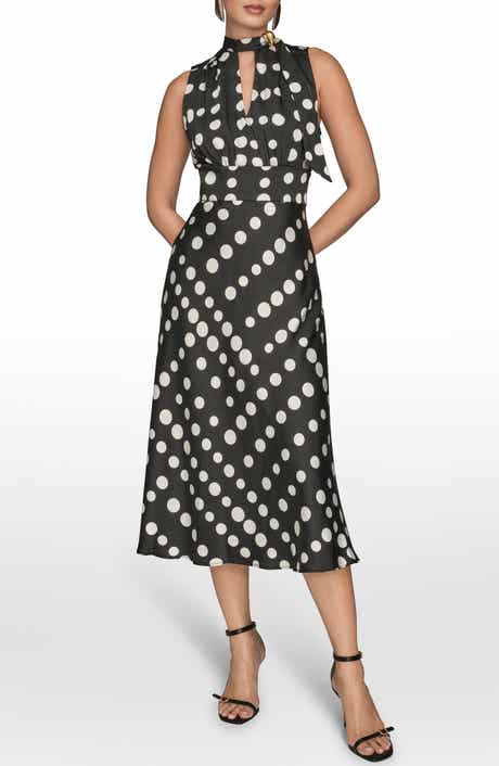 Print Scarf Sleeveless Midi Dress