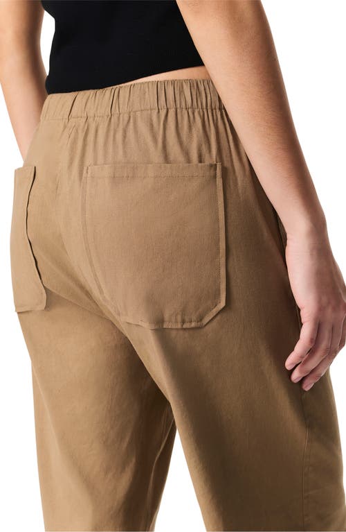 Rag & Bone Tan Logan Linen-blend Beach Lounge Pants In Mutedbrown