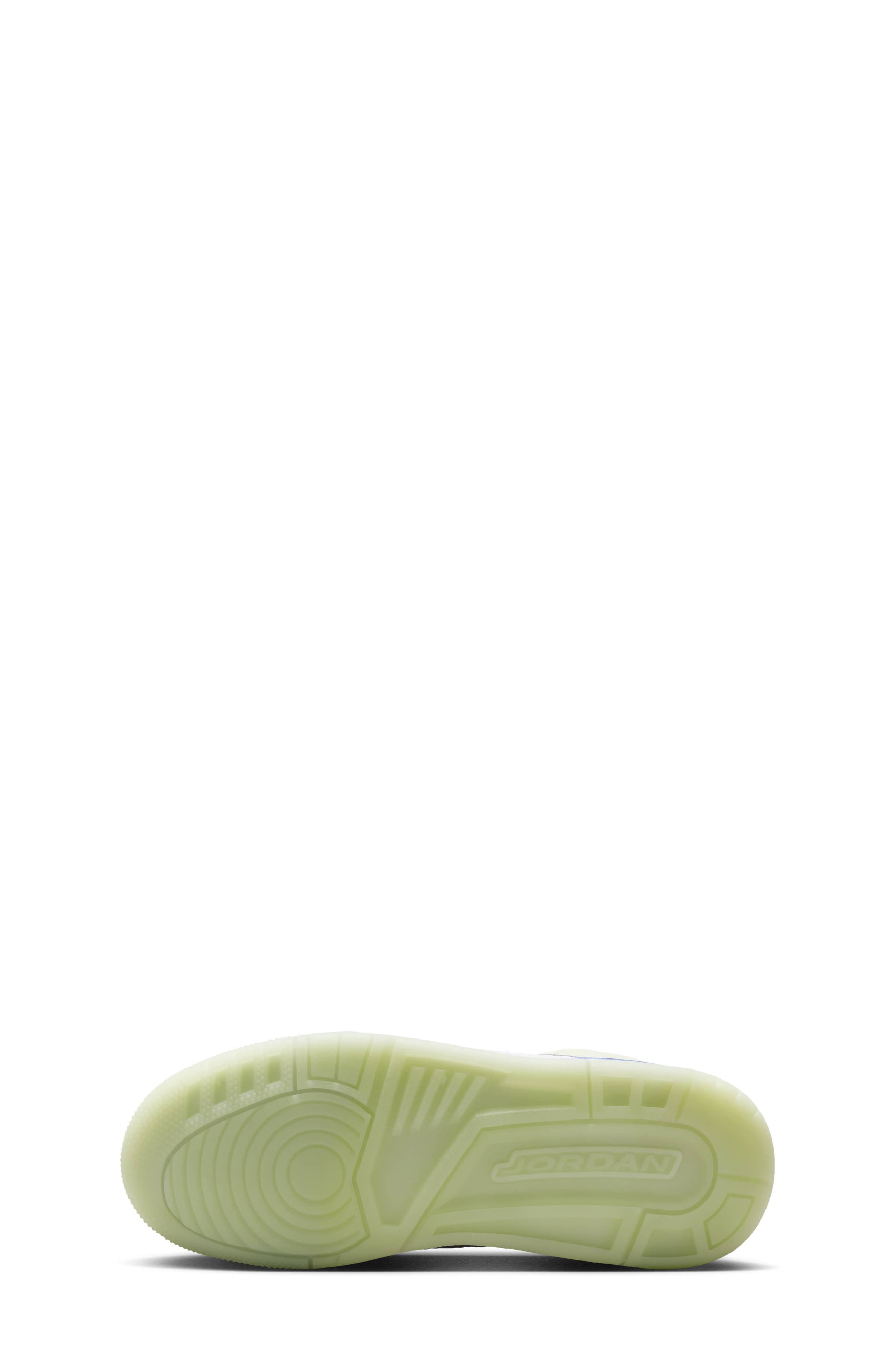 Nike Kids
 Jordan Spizike Low Sneaker, Alternate, color, White/ Volt/ Silver/ Royal