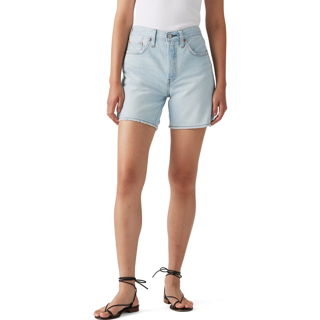 Levi's 501® High Waist Mid Thigh Denim Shorts In Blue