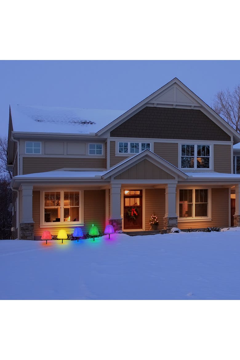 8 in. Sugared Gumdrop Pathway Lights, Alternate, color, Multicolor