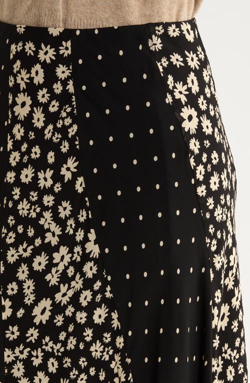 Rails Felina Mixed Print Midi Skirt In Black