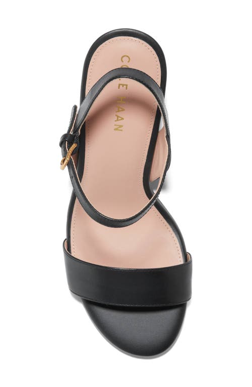 Cole Haan Josie Wedge Sandal In Black Leather