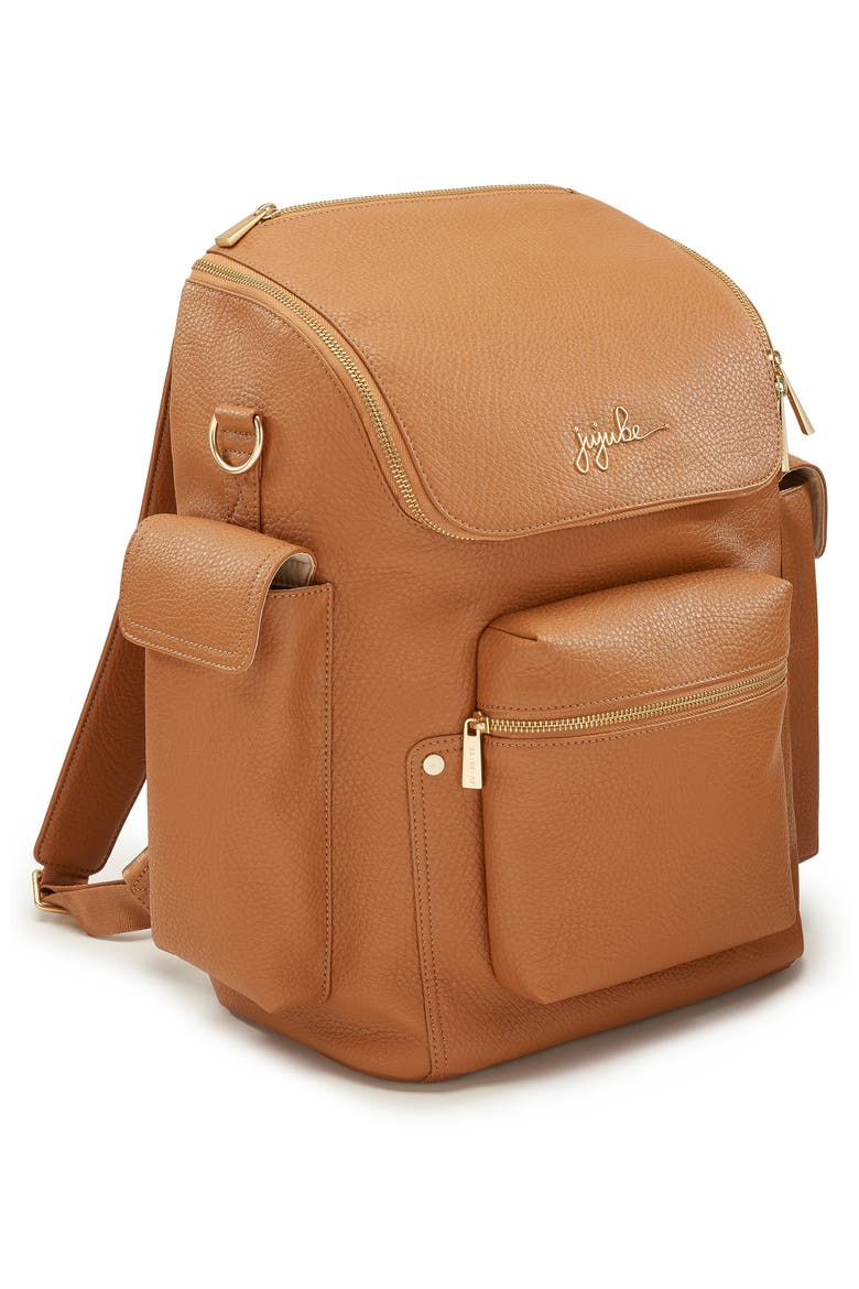 Ju-Ju-Be Ever Collection Forever Faux Leather Diaper Backpack, Alternate, color, BRULEE