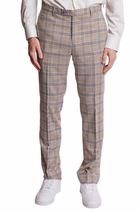 PAISLEY & GRAY Downing Slim Flat Front Windowpane Dress Pants