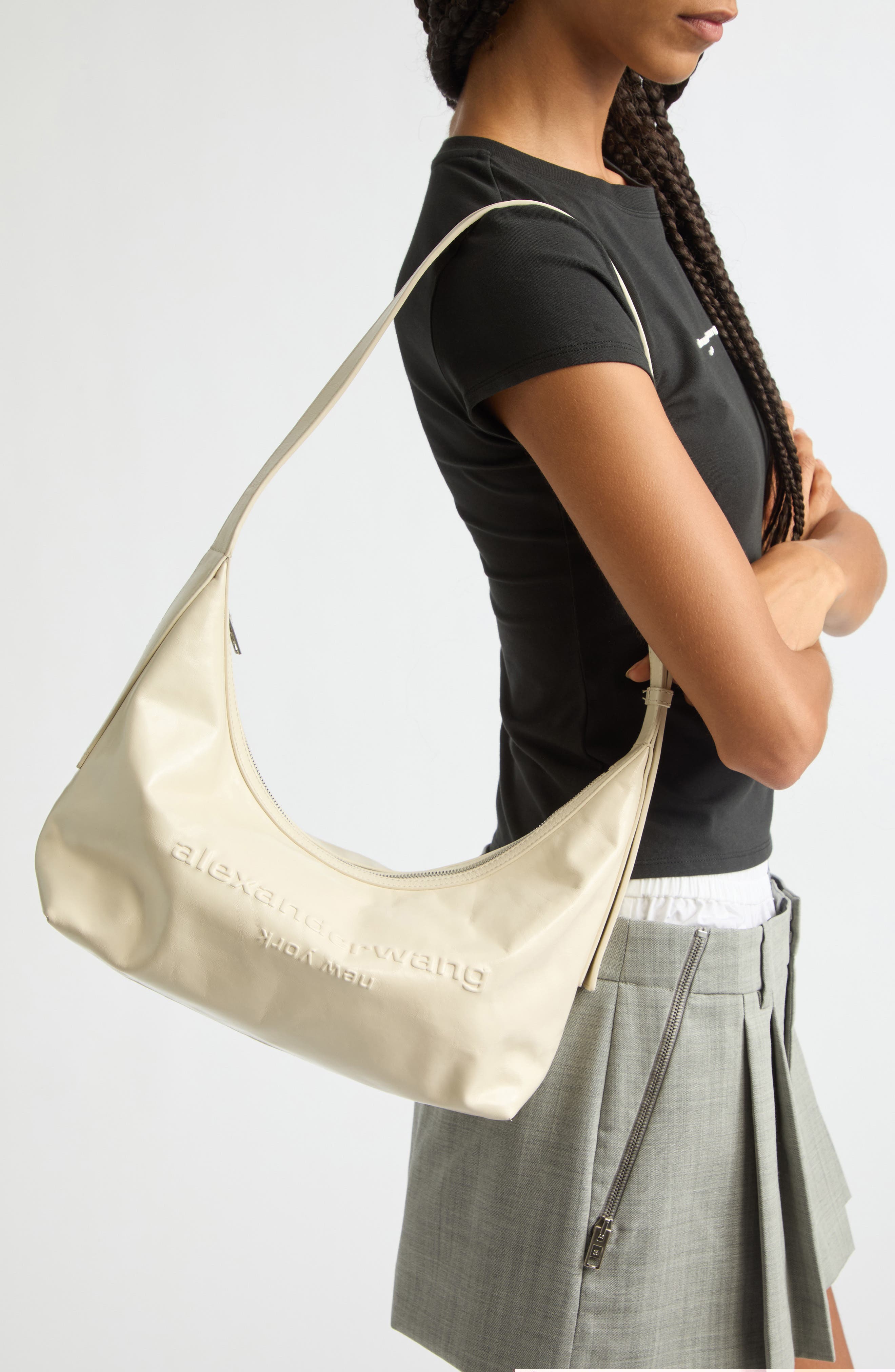 Punch Sling Crossbody Bag, Alternate, color, VANILLA