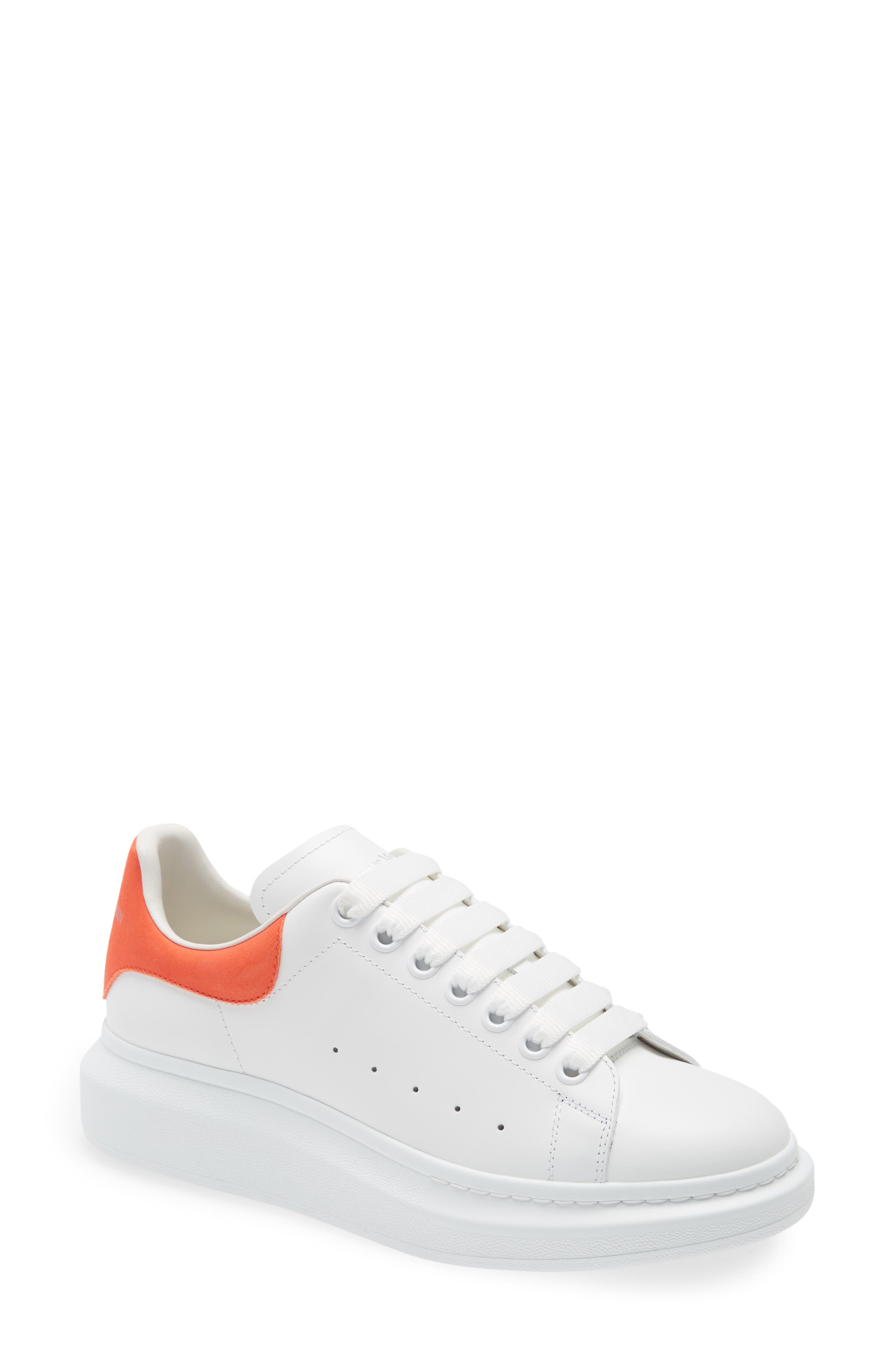 Oversized Sneaker, Main, color, WHITE/ ORANGE