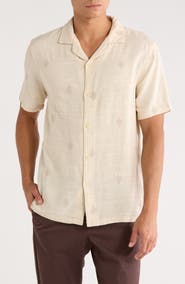 INDUSTRY REPUBLIC CLOTHING Embroidered Camp Shirt