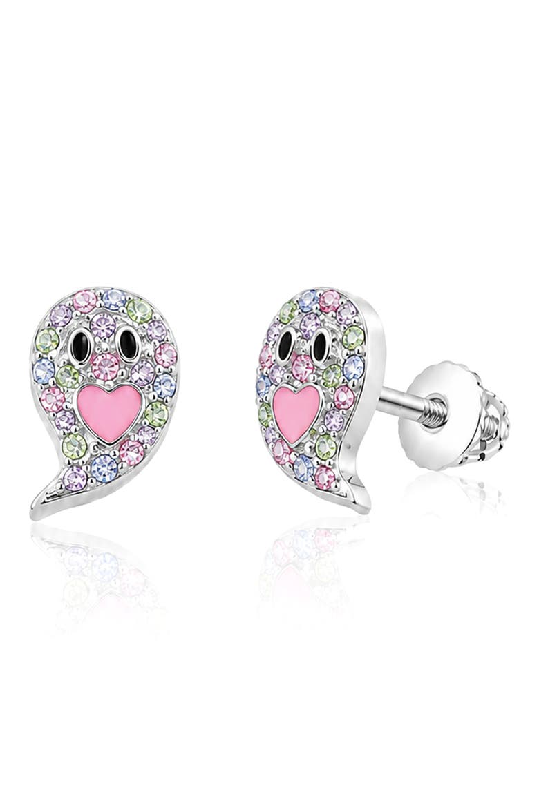 Kids' Ghost Post Earrings, Main, color, WHITE