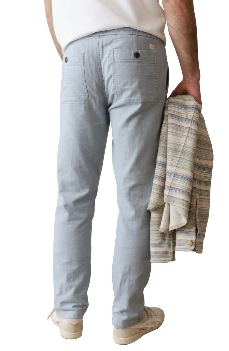 Marine Layer Saturday Stretch Cotton Drawstring Beach Pants, Alternate, color, Light Blue