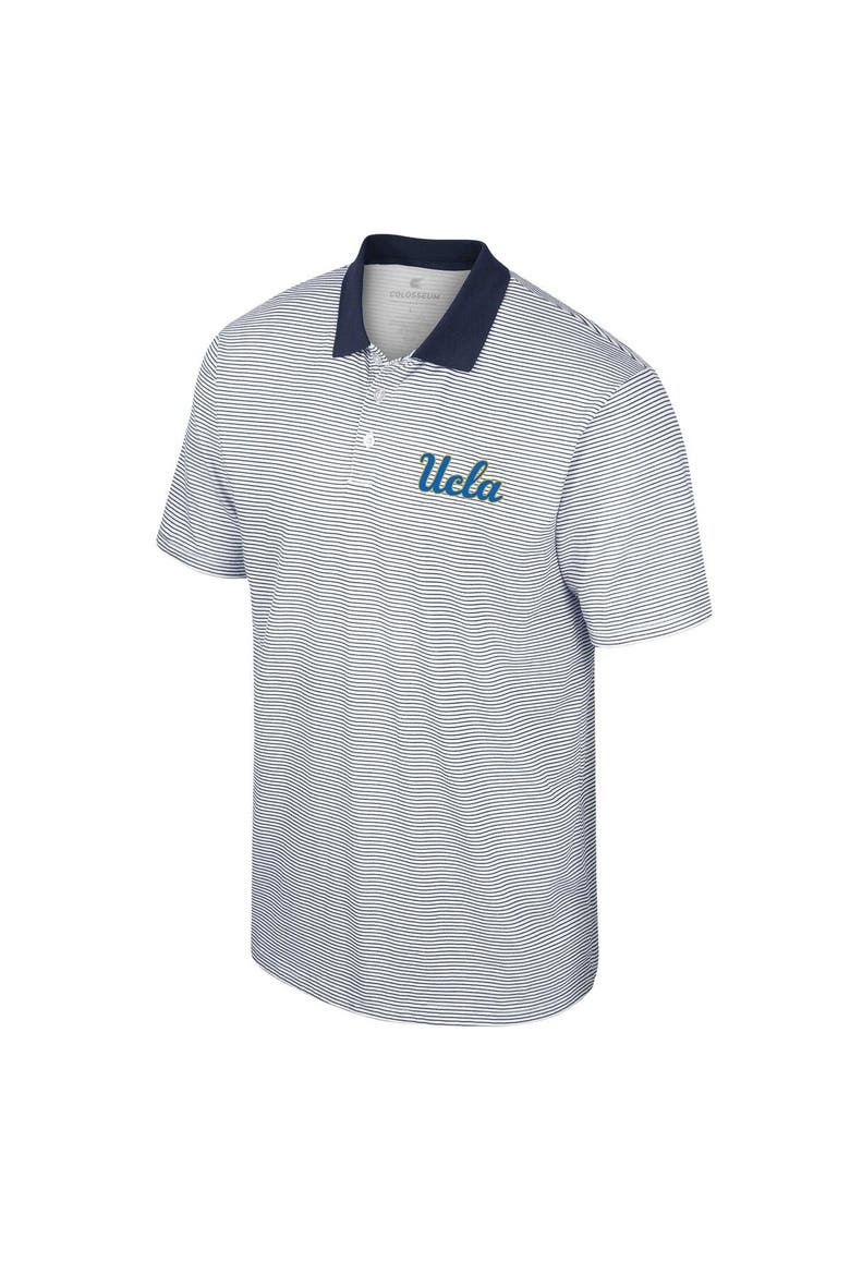 Men's Colosseum White UCLA Bruins Print Stripe Polo, Alternate, color, White