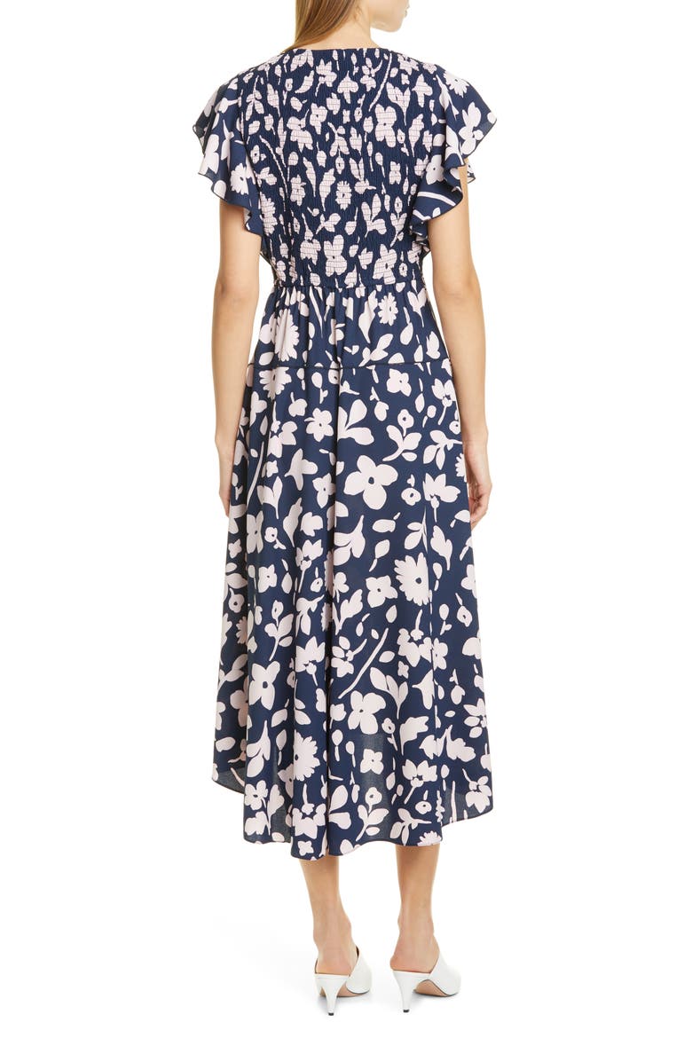 splash midi dress, Alternate, color, PARISIAN NAVY
