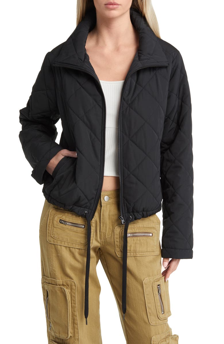 BP. Diamond Quilted Zip Jacket, Main, color,