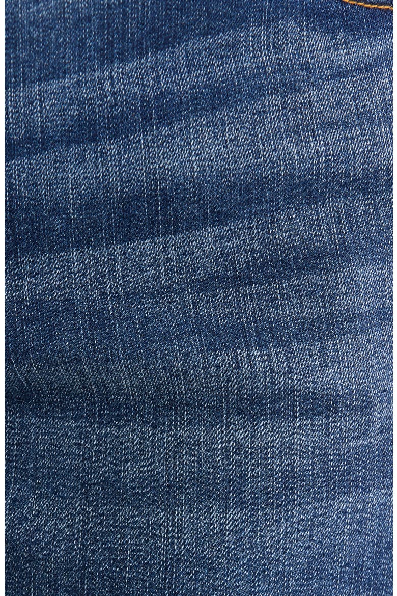 Gracie High Waist Cotton Blend Denim Shorts, Alternate, color, MID BLUE