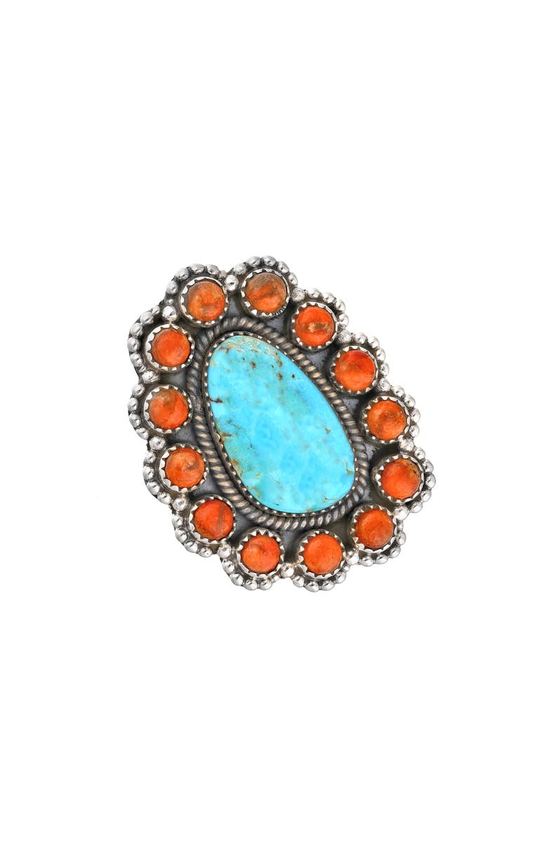 YS GEMS Southwestern Turquoise Ring, Main, color, Blue