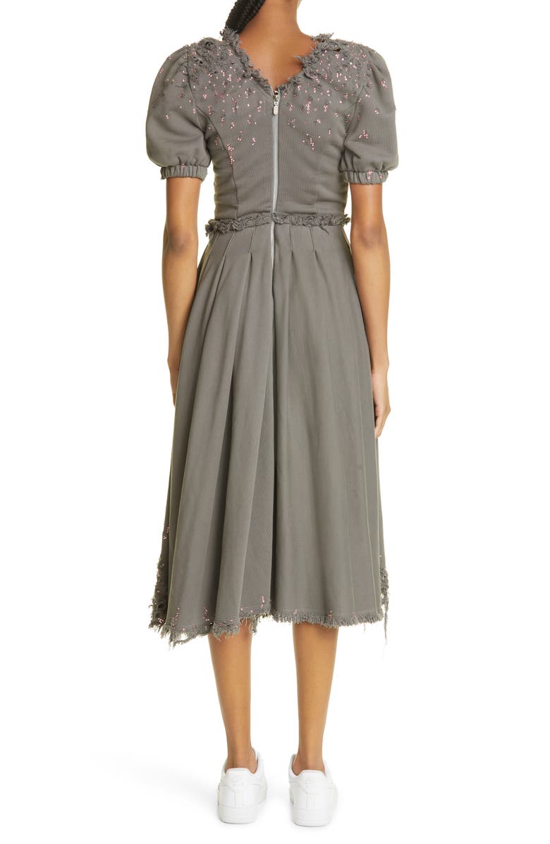 Liberal Youth Ministry Crystal Embellished Puff Sleeve Dress, Alternate, color,