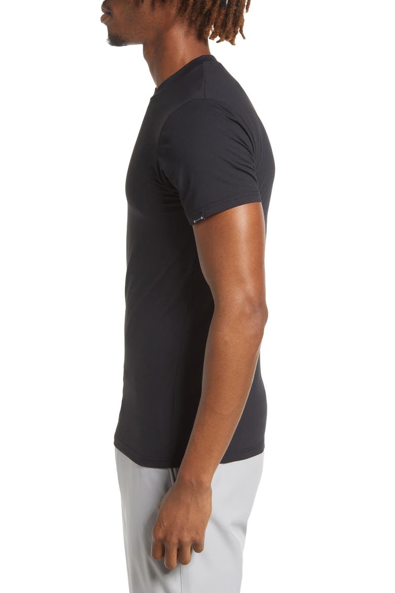 Havok Stretch Crewneck T-Shirt, Alternate, color, PITCH BLACK