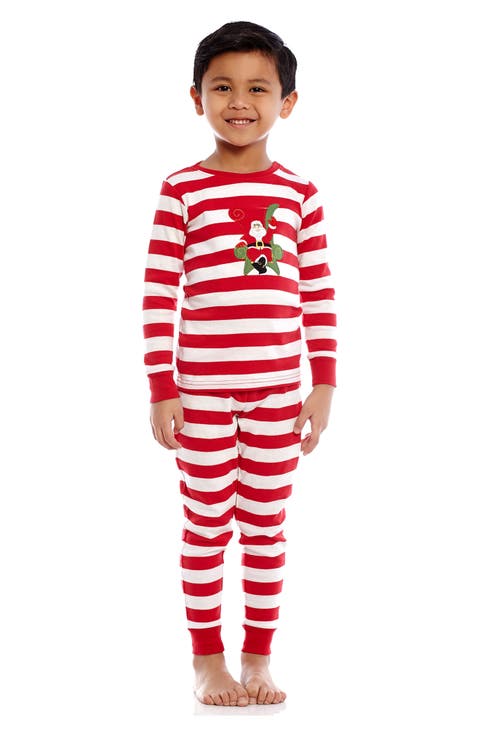 LEVERET 2-Piece Striped Cotton Pajamas