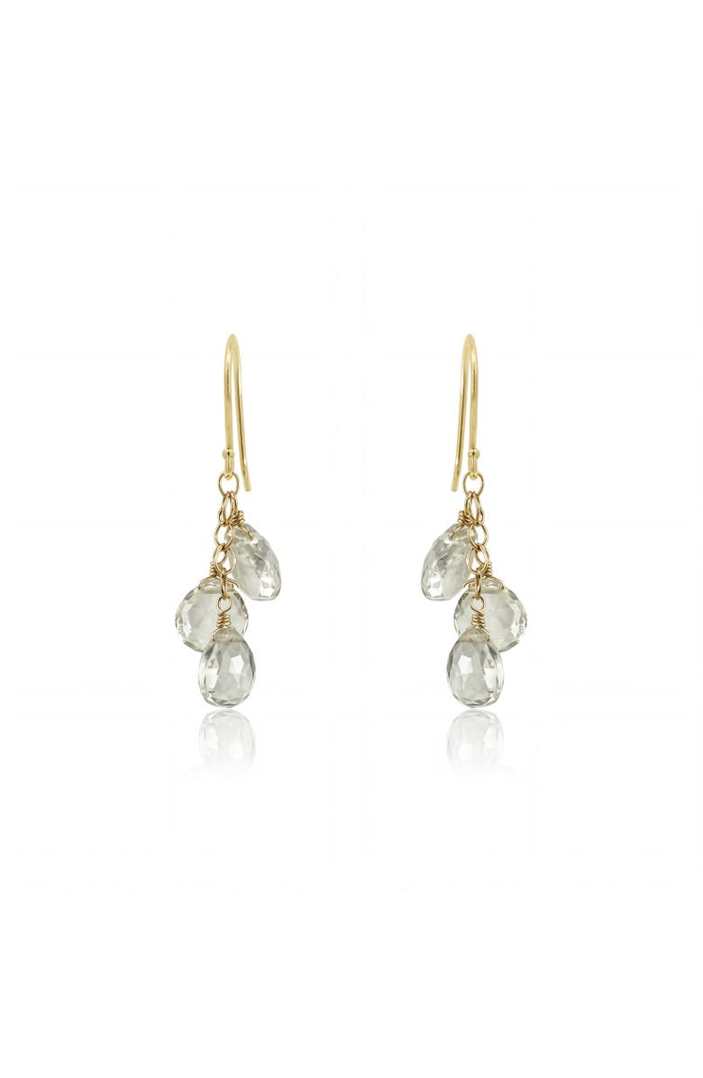 The Lovery Fine Jewelry Green Amethyst Bead Dangle Earrings, Alternate, color, Green Amethyst