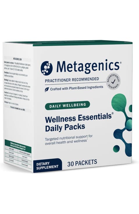 Wellness Essentials Daily Multivitamin and Omega-3 Supplement Packs 30 Packets