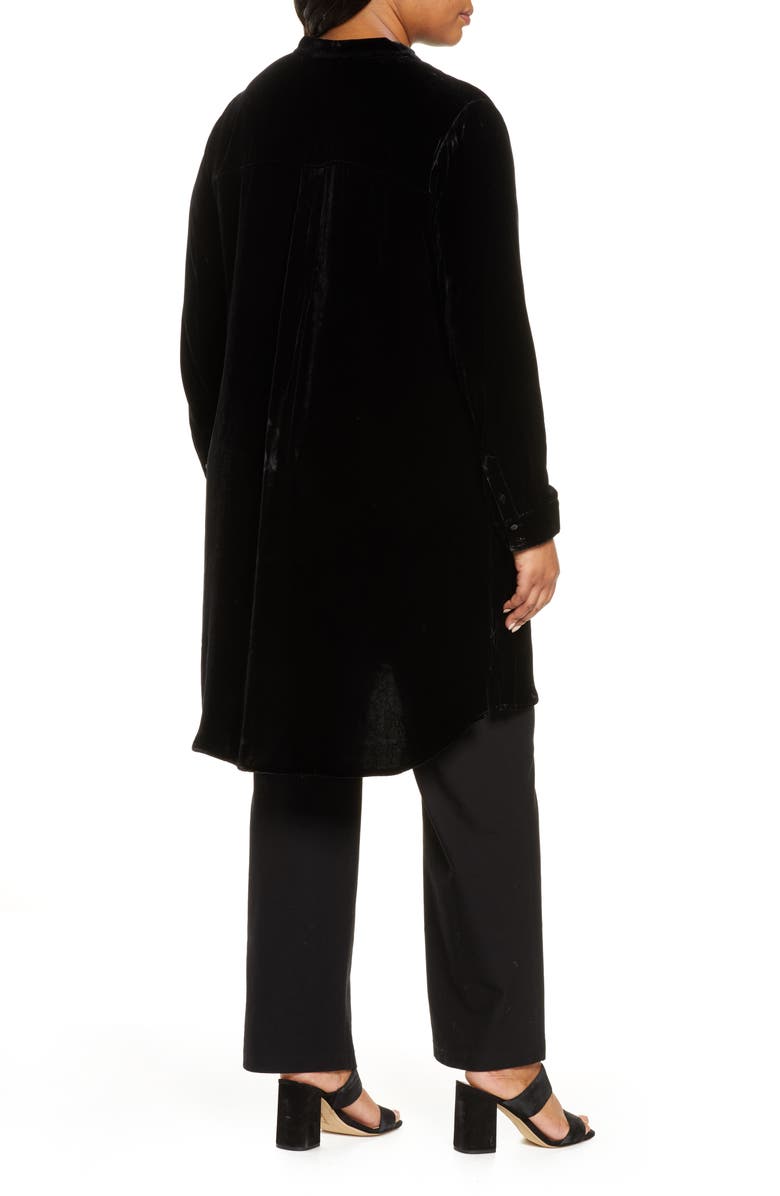 Eileen Fisher Long Velvet Shirt, Alternate, color,