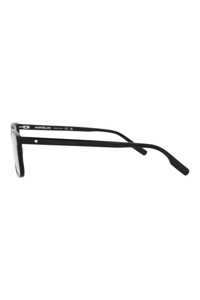 54mm Rectangular Optical Glasses, Alternate, color, BLACK TRANSPARENT
